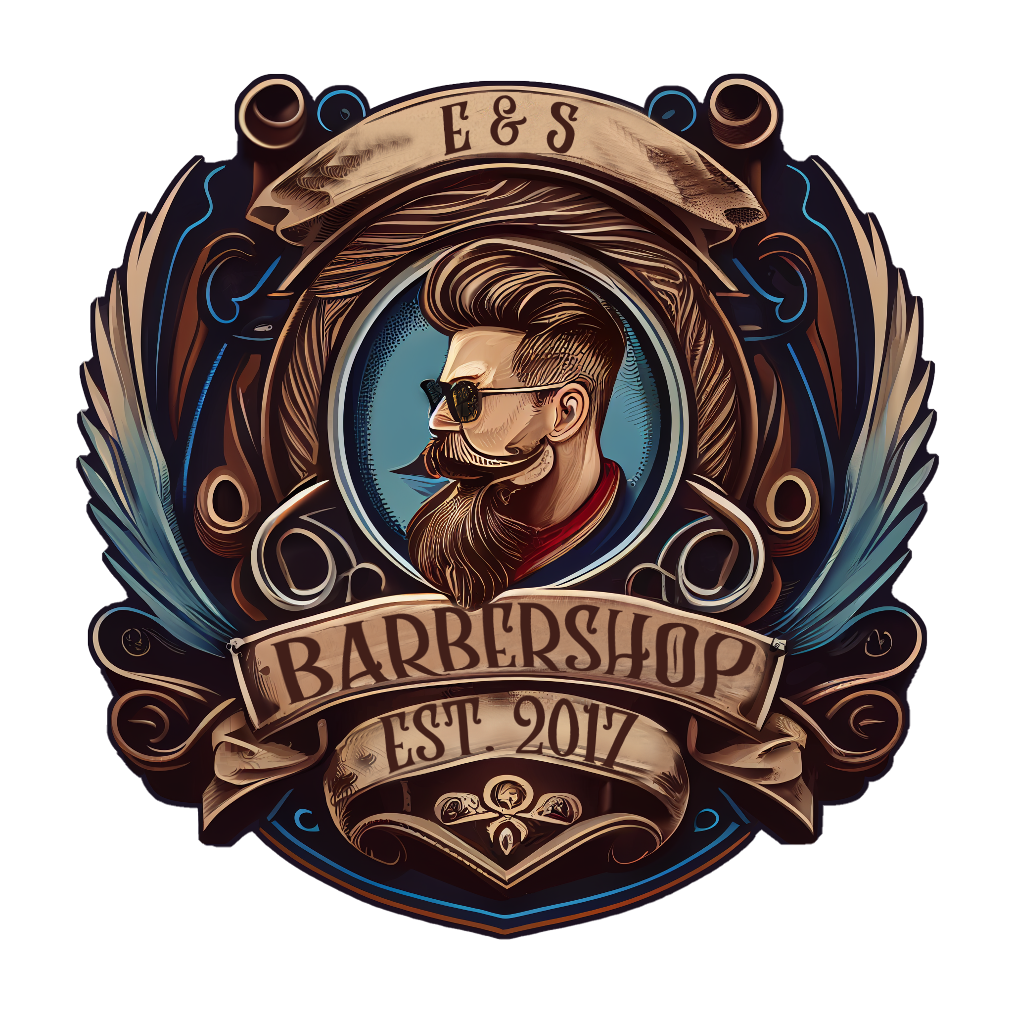E&S Barbershop Logo